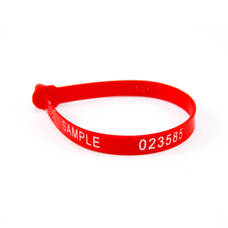 [Australia - AusPower] - Leadseals(R) 100 Red Plastic Seals Truck Trailer Seals Numbered Security Tags Tamper Evident Tags Safety Ties Plastic Locks for Cargo Container Shipping Transport, Tamper Resistant 100 PCS 