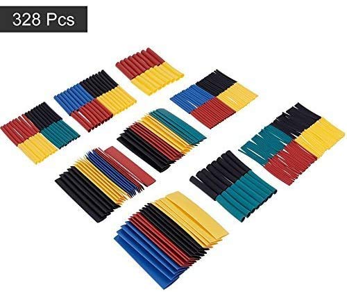 [Australia - AusPower] - Heat Shrink Tubing Kit,Mini Heat Gun + 328 PCS Heat Shrink Wrap Tube　2:1. 