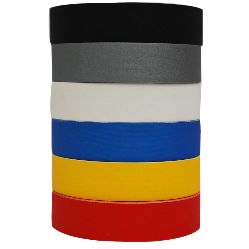 [Australia - AusPower] - WELSTIK Professional Grade Colorful Gaffer Tape 6 Pack—1" x 10yds, Total 60 yds, Heavy Duty Non-Reflective Finish Gaff Tape, Multipurpose, No Residue, Non-Reflective, Easy Tear multicolored 1"X 10 Yards 