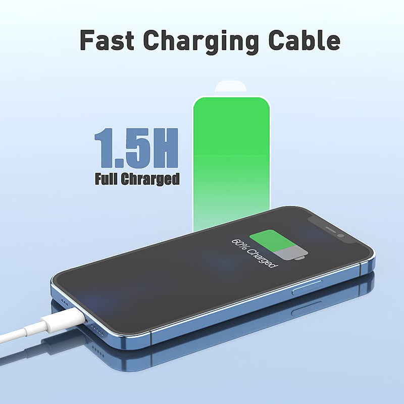 [Australia - AusPower] - USB-C Charging Cable, Phone Charger Cable, 3.3 Feet iPhone Charger White Cord for iPhone 13 / iPhone 12 / iPhone 11 / iPhone 10 Series/iPad/AirPods 