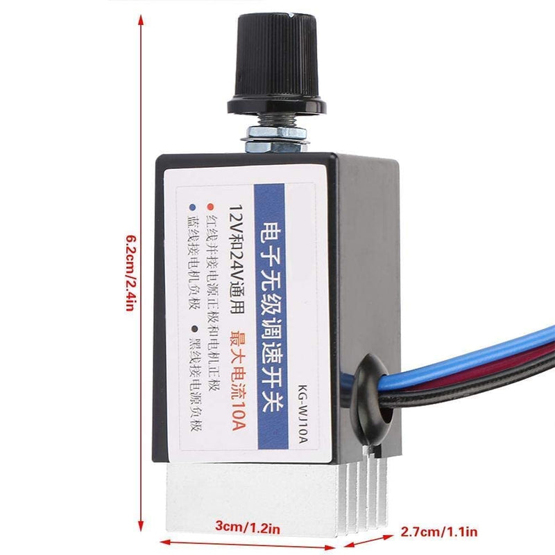[Australia - AusPower] - DC 12V/24V Universal Motor Speed Controller Switch for Car Truck Fan Heater Control 