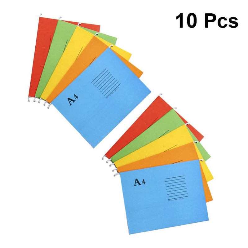 [Australia - AusPower] - SUPVOX 10pcs Hanging File Folders Colorful File Holders A4 Suspension File Folder (Mixed Color) 