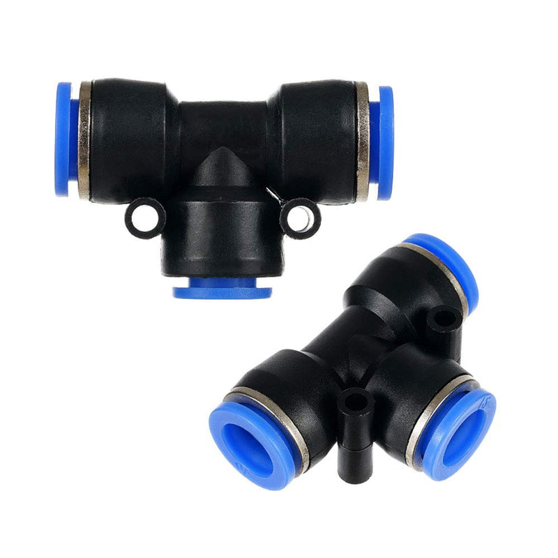 [Australia - AusPower] - Metalwork Push to Connect Tee Union Fitting, 4mm x 4mm x 4mm OD, Air Hose T Connector Splitter (Pack of 10) Pack of 10 