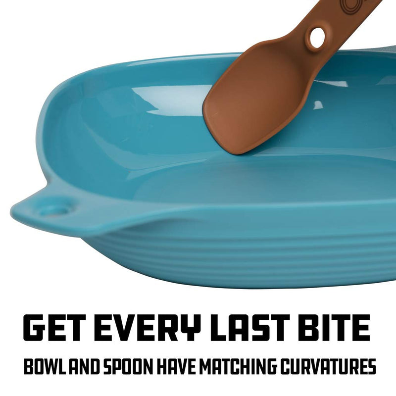 [Australia - AusPower] - UCO 4-Piece Camping Mess Kit with Bowl, Plate and 3-in-1 Spork Utensil Set Blue 