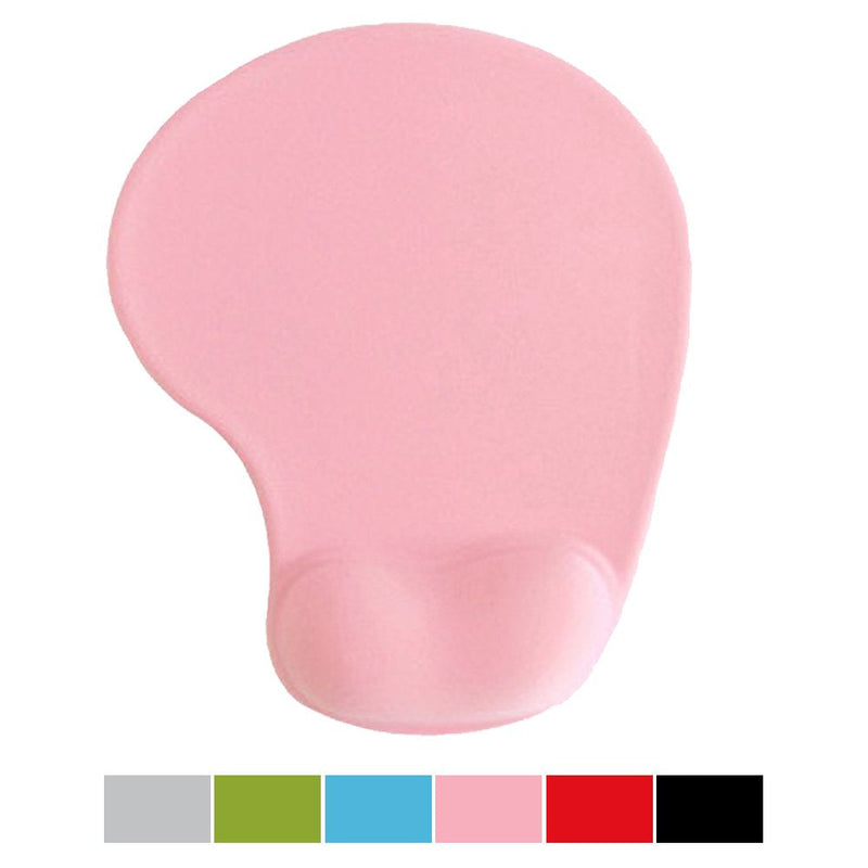[Australia - AusPower] - Office Mousepad with Gel Wrist Support - Ergonomic Gaming Desktop Mouse Pad Wrist Rest - Design Gamepad Mat Rubber Base for Laptop Computer (01Pink) 01Pink 