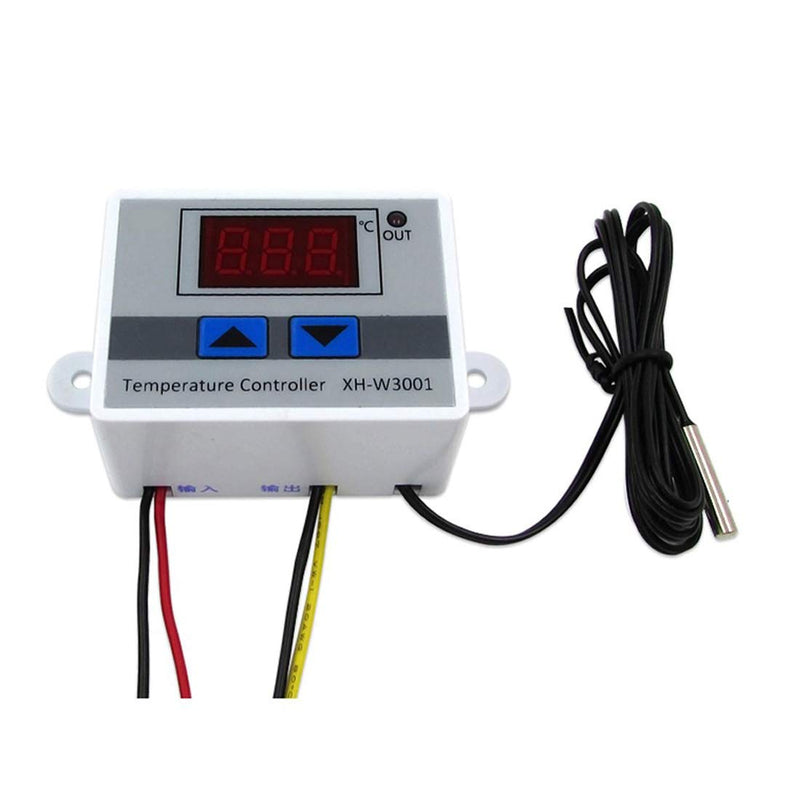 [Australia - AusPower] - HiLetgo DC 12V 10A Digital LED Temperature Controller XH-W3001 Mini Thermostat -50 to 110 Degree Heating/Cooling Temperature Control Switch with Waterproof Sensor Probe 