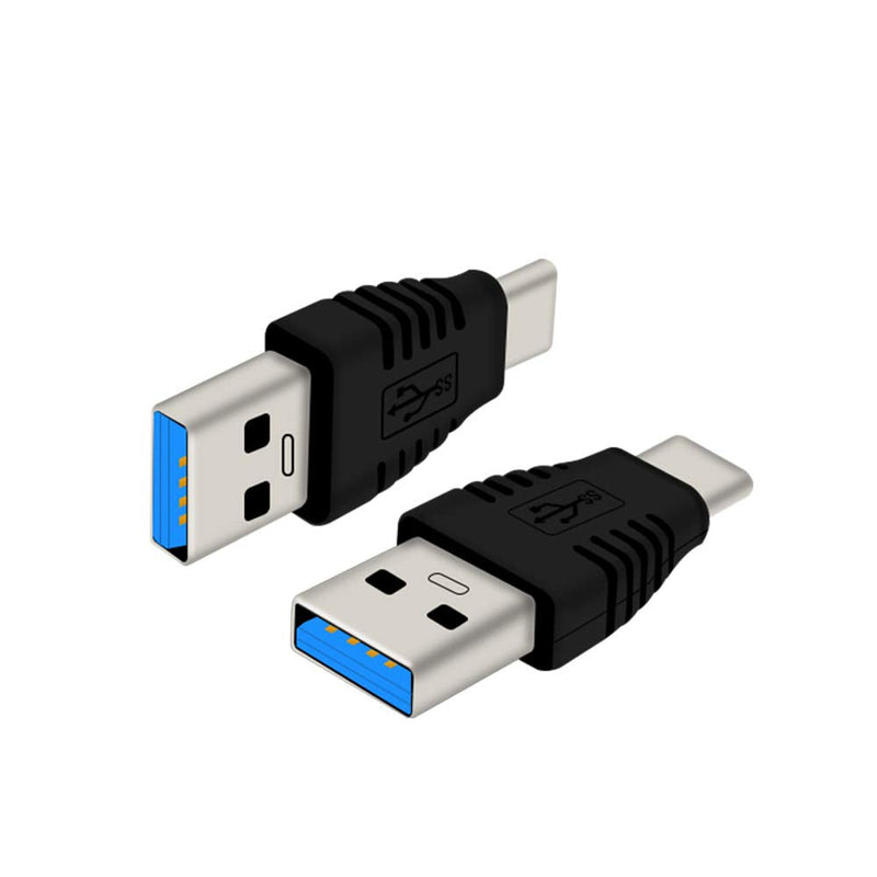 [Australia - AusPower] - Type-C Male to USB3.0 Male Adapter，USB C to USB A 5G 3A Converter, USB 3.1 AM to cm Support Data Synchronization and Charging, Suitable for Mobile Phones, Computers, Notebook Computers,2-Pack 