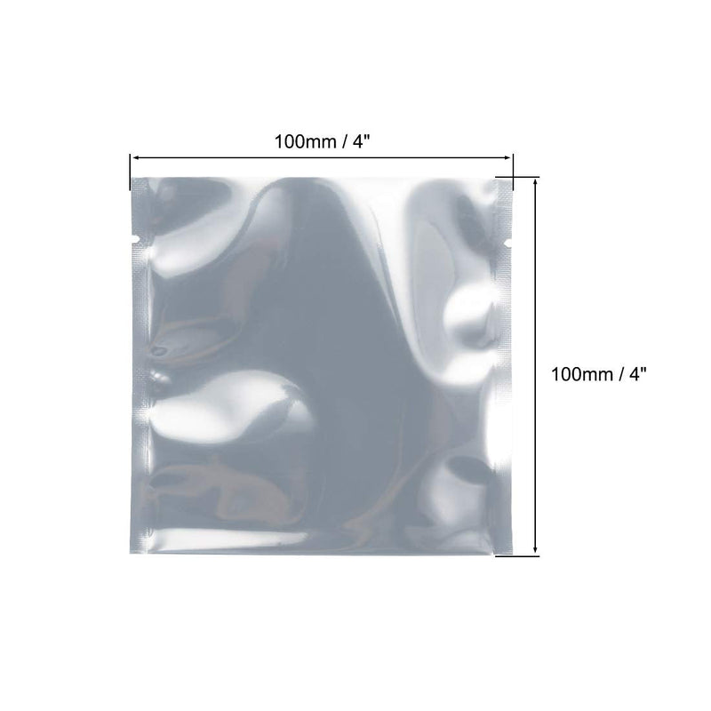 [Australia - AusPower] - uxcell Antistatic Shield Shielding Bag, Flat Open Top Anti Static Bag for Electronic Devices, 4x4 inch(100x100mm), 25 PCS 