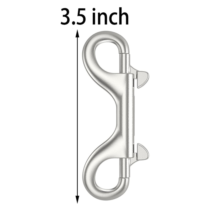 [Australia - AusPower] - 3.5 Inch Double Ended Bolt Snaps Hook Zinc Alloy Metal Spring Hook for Suspension Chain Clips Fasteners, 6 Pcs 