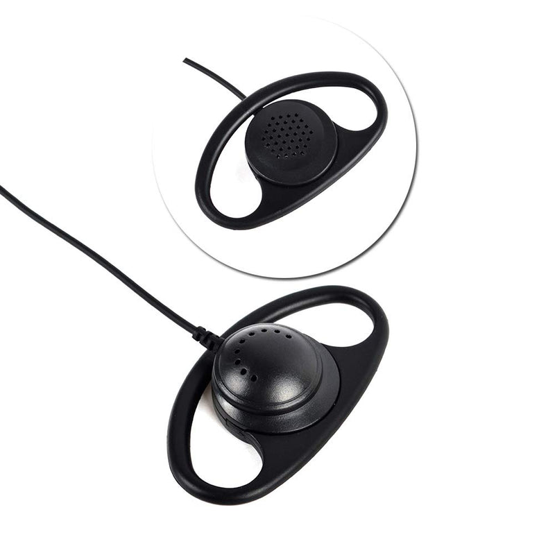 [Australia - AusPower] - Listen/Receive Only 3.5mm Earpiece D-Shape Walkie Talkie Headset Ham Radio Earphone Compatible for Motorola Icom Two Way Radio 