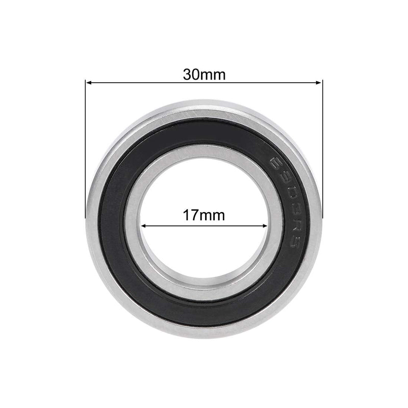 [Australia - AusPower] - uxcell 6903-2RS Deep Groove Ball Bearing 17x30x7mm Double Sealed ABEC-3 Bearings 2-Pack 17mmx30mmx7mm 