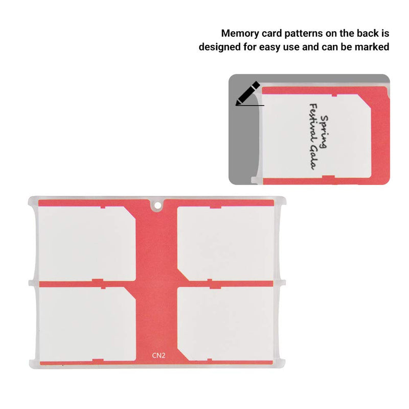 [Australia - AusPower] - 4 Slots SD Card Holder Case,Slim Credit Card Size Memory Card Storage for SD SDHC SDXC Cards 4 SD Card Slots 