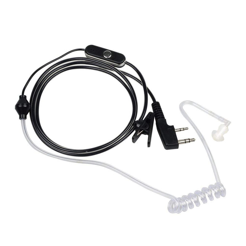 [Australia - AusPower] - Walkie Talkies Earpieces (10 Packs) for Baofeng UV-5R BF-888S Retevis H-777 Kenwood PUXING with 2 Pins Acoustic Tube Headset with Mic 