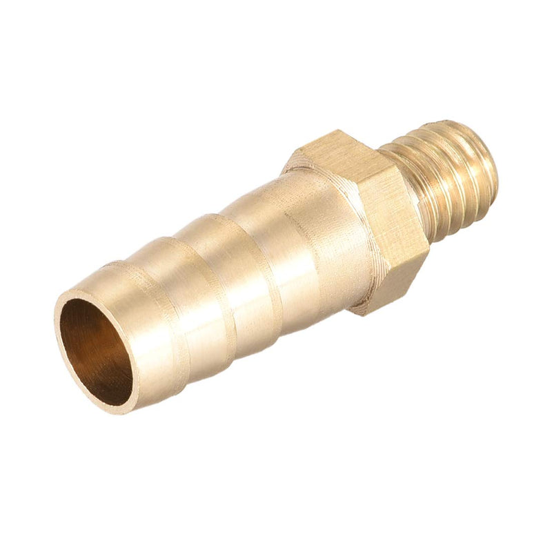 [Australia - AusPower] - uxcell Brass Fitting Connector Metric M8-1 Male to Barb Fit Hose ID 10mm 2pcs 