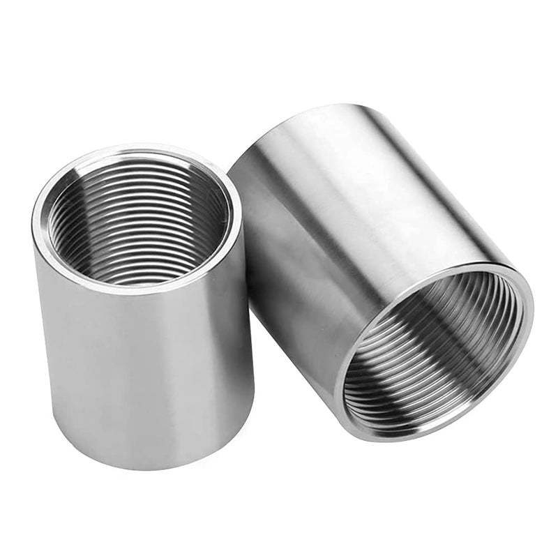 [Australia - AusPower] - Beduan Stainless Steel Cast Pipe Fitting, Coupling, 1/2" x 1/2" Female Threaded (1" Length) 1/2" Female x 1" Length Pack of 1 