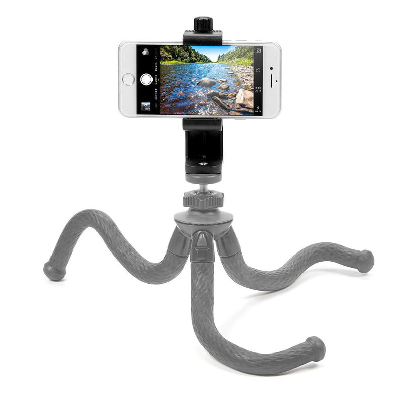 [Australia - AusPower] - GearFend Heavy Duty Rotating Universal Smartphone Tripod Mount for iPhone Xr Xs Max X 8, 8+, 7, 7 Plus, 6, 6 Plus, Samsung Galaxy Phones, and Many More. Plus Microfiber Cloth 