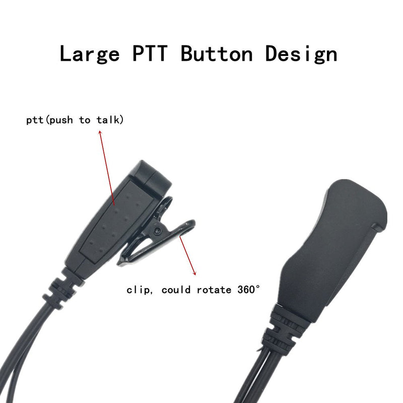 [Australia - AusPower] - 2 Pin G Shape Earhook Headset Headset Earphone PTT and Mic Compatible for Midland LXT560 LXT500 GXT1000 GXT1050 GXT500 2 Way Radio Walkie Talkie,Pack of 2, Lsgoodcare 