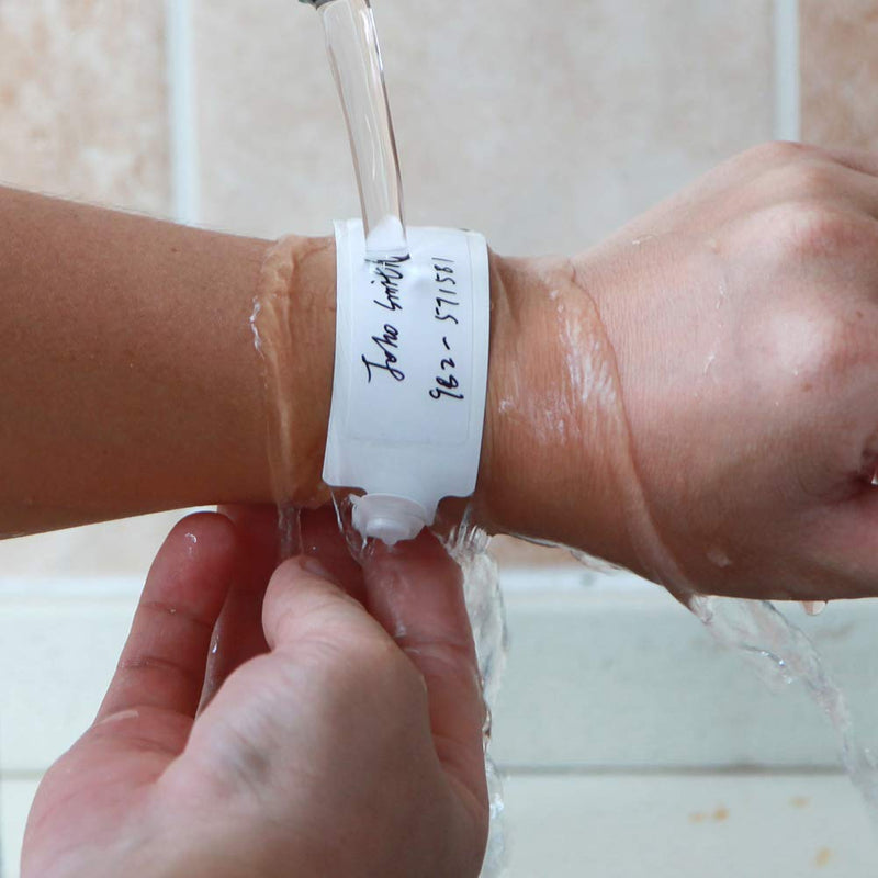 [Australia - AusPower] - Wristall Hospital Identification Bands, Medical Adult-Sized Shield Wristband, Waterproof Patient Wristbands, Plastic Disposable Hospital ID Wristband (White, 250) White 