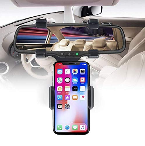 [Australia - AusPower] - WINVIN Universal Car Rearview Mirror Mount Phone Holder Stand Cradle for Cell Phone Smartphones iPhone 12 Pro Max /Samsung Galaxy  S9/S9 Plus GPS 