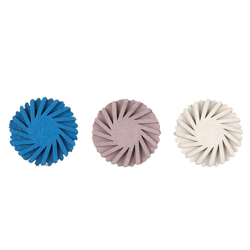 [Australia - AusPower] - 6pcs/Set Dental Composite Resin Polishing Disc Kit Spiral Flex Brush Burs Diamond System RA disc 14mm Wheel 