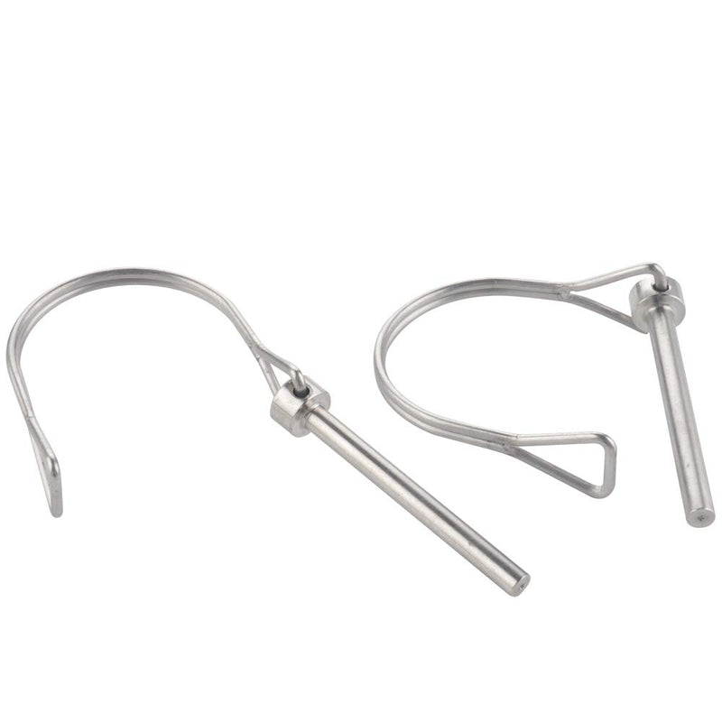 [Australia - AusPower] - 2 Pcs Tiny Safety Coupler Pin 3/16" x 1.97"(4.8mm x 50mm), Full Marine Grade 316 Stainless Steel Shaft Locking Pin, Small Pins Please Check The Size First 