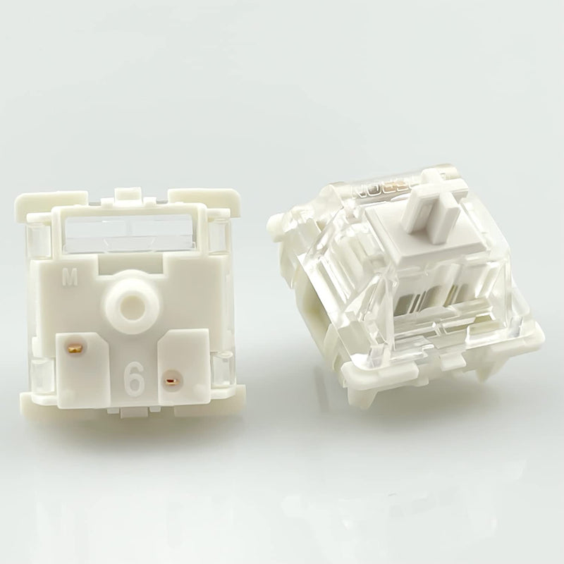 [Australia - AusPower] - Gateron G White Clear Pro Switches Pre-lubed 3pin RGB SMD Linear for Gaming Mechanical Keyboard (108pcs, Clear) 108 PCS 