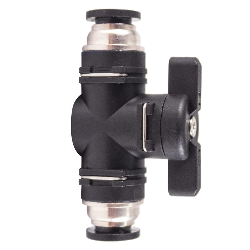 [Australia - AusPower] - comidox Ball Valve BVU-5/16 Tube OD Push to Connect Fitting Air Flow Control Ball Valve Straight Union Connect Adapter (1 Pack) 