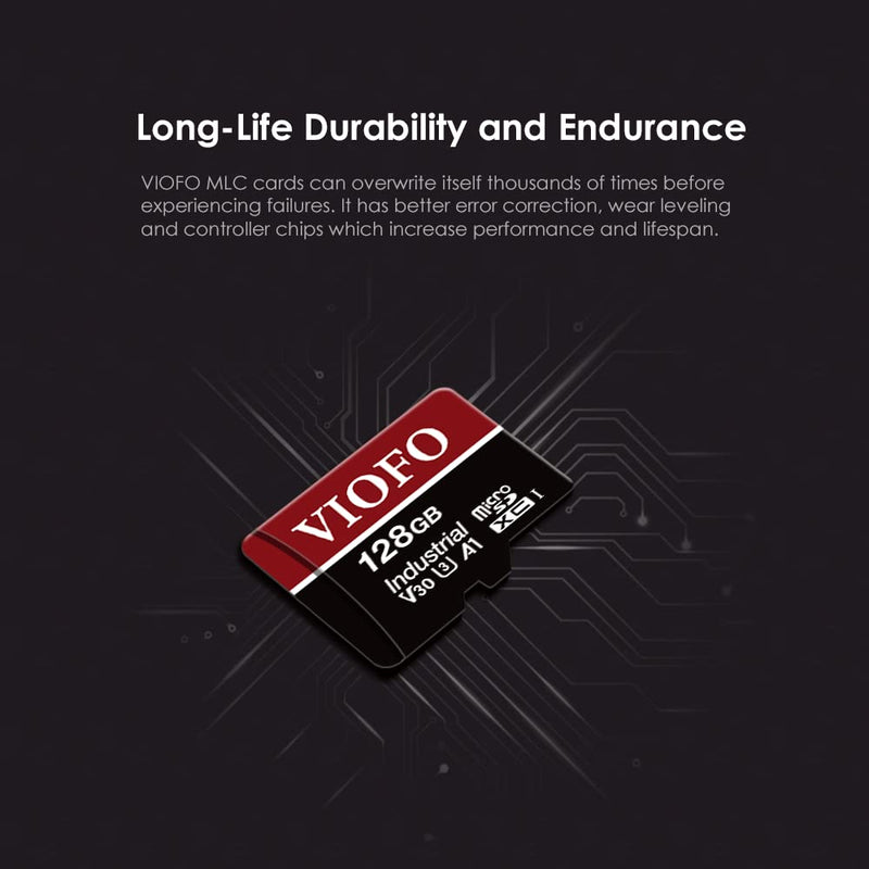 [Australia - AusPower] - VIOFO 128GB High Speed MLC Micro SD U3 Memory Card with Adapter Support Ultra HD 4K Video Recording 