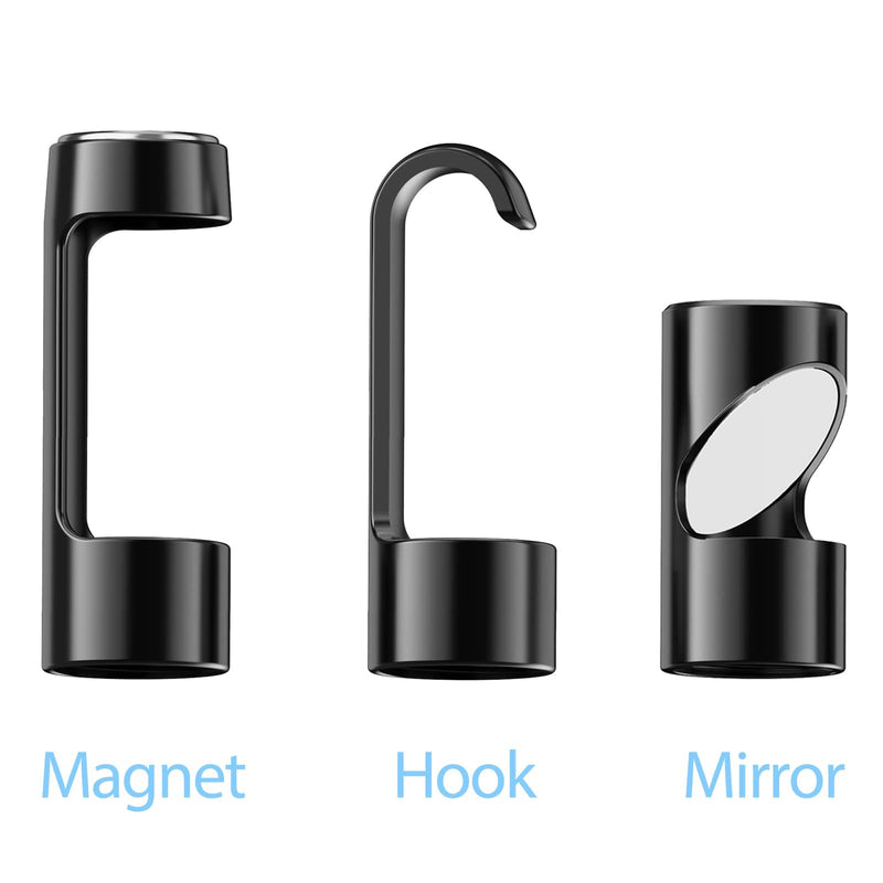 [Australia - AusPower] - DEPSTECH Hook Magnet Side View Mirror Set for 8.5mm Depstech Wireless Endoscope Camera - Black 