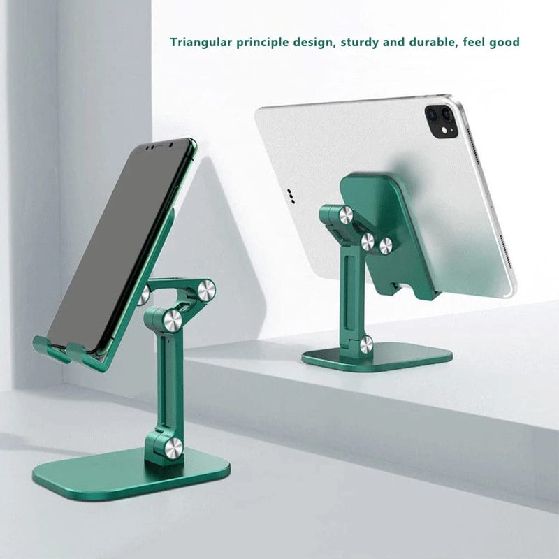 [Australia - AusPower] - KUAW Cell Phone Stand, Angle Height Adjustable Phone Stand for Desk, Thick Case Friendly Phone Holder Stand for Desk, iPhone/Ipad/All Mobile Phones,Foldable Cell Phone Stand (Green) 1PCSgreen 