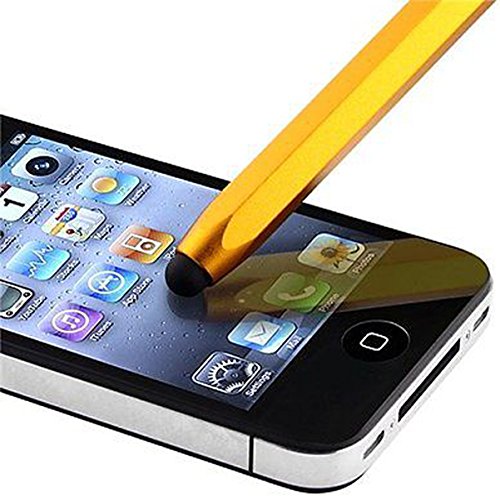 [Australia - AusPower] - Hexagon Aluminum Stylus Touch Pen Metal Pen for Tablet Smartphone (Gold) 