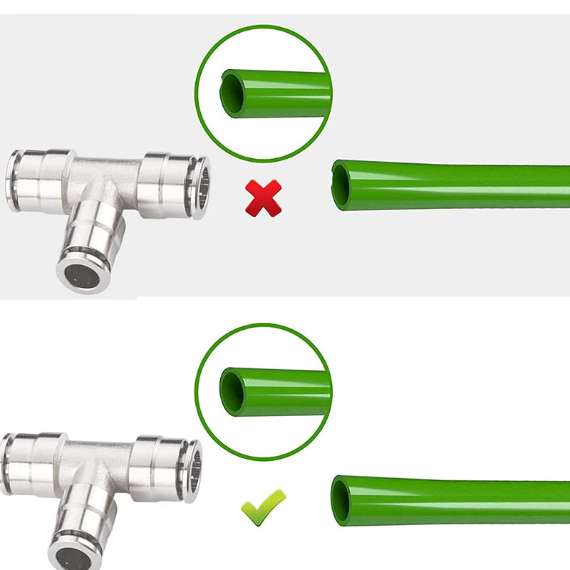 [Australia - AusPower] - Utah Pneumatic Push To Connect Air line Fittings Push Tee 1/4"Od Union Connect Air Fittings Quick Connect Push Lock Fittings Air Bag Fittings Pneumatic Fittings Air Tee Nickel-PlatedBrass Pack Of 5 1/4"tee pack of 5 