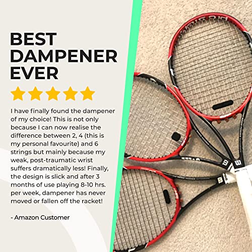 [Australia - AusPower] - ADV Tennis Dampener with Custom Feel, Racket Shock Absorber to Reduce Vibration and Stay on The Racket, Engineered Poly-Silicone Tennis Racket Dampener, Set of 3 