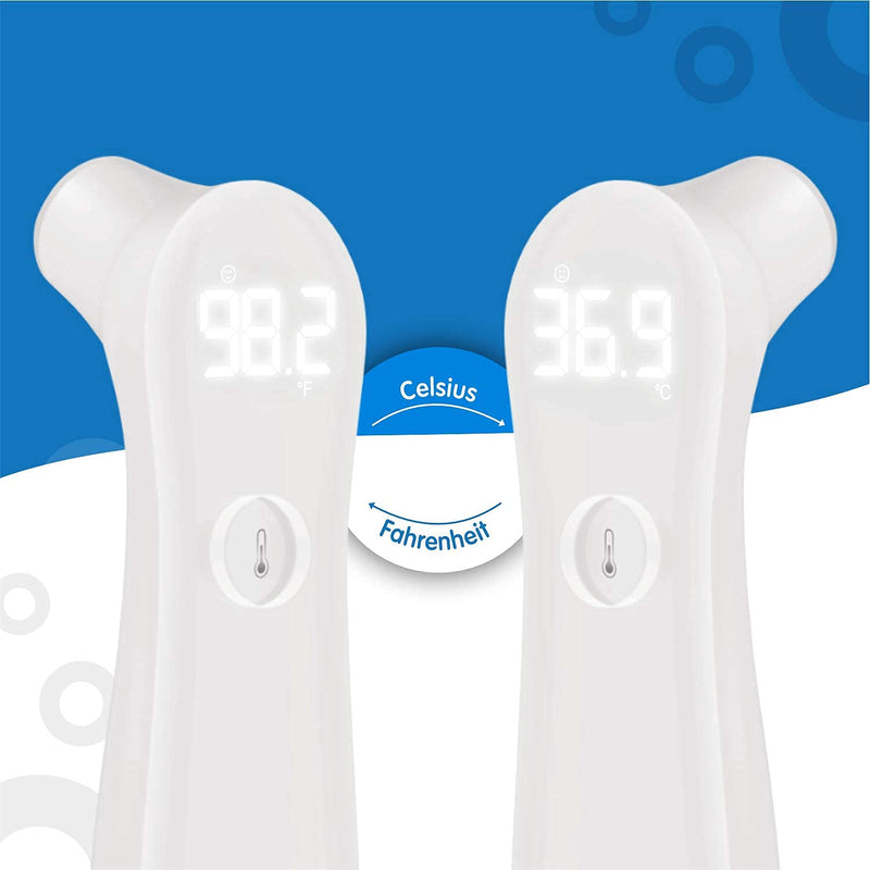 [Australia - AusPower] - Elepho eTherm Ear & Forehead Thermometer | Infrared & Digital Thermometers for Adults, Kids, Babies & Infants | Instantly & Accurately Reads Temperature | Slim Design, Easy to Read Large LCD Display… 
