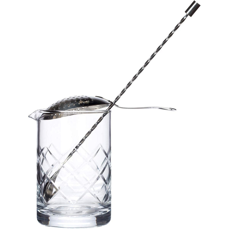 [Australia - AusPower] - A Bar Above Mixing Glass for Stirred Cocktails Seamless (Diamond Cut), Thick & Durable mixing glass for Craft Bars & Professional Bartenders Diamond Cut 