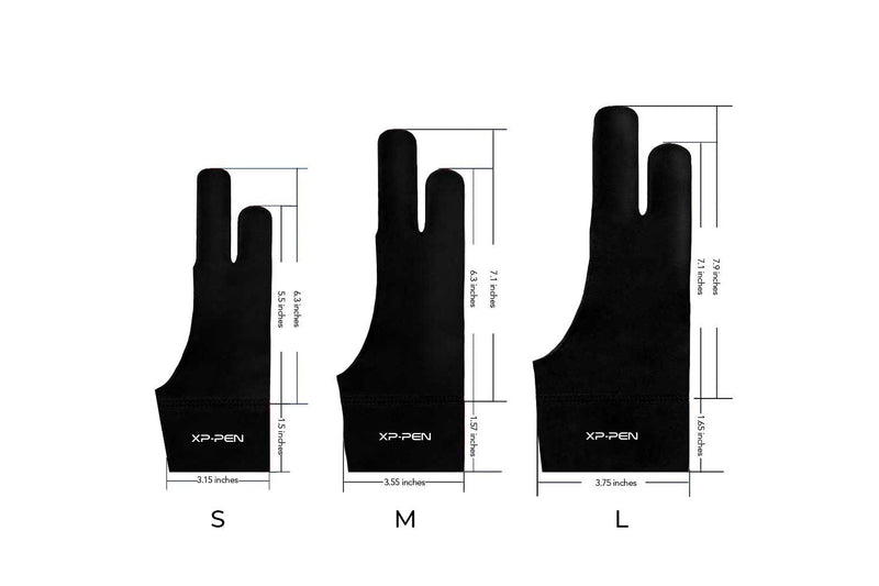 [Australia - AusPower] - XP-PEN Professional Artist Glove 2-fingers Glove for Graphics Drawing Tablet Graphic Monitor Suitable for Right Hand and Left Hand (Size L) 