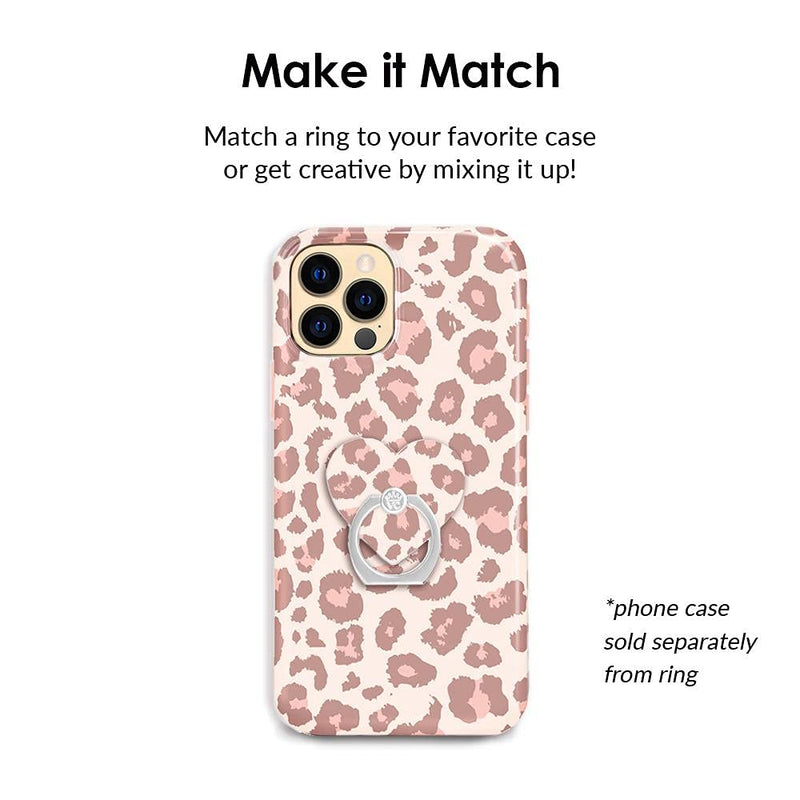 [Australia - AusPower] - Velvet Caviar Cell Phone Ring Holder - Finger Ring & Stand - Improves Phone Grip Compatible with iPhone, Galaxy and Most Smartphones (Blush Leopard) Blush Leopard 