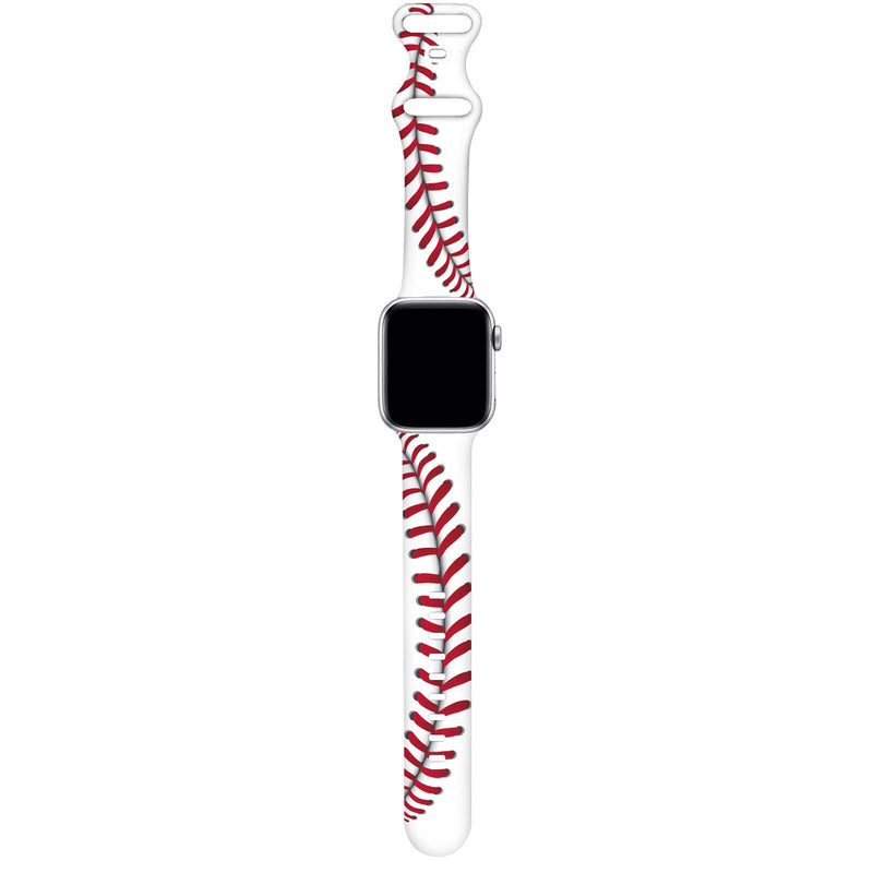 [Australia - AusPower] - Ball Game Watch Band Smartwatch bands Compatible with Watch 38mm/40mm/42mm/44mm Soft Silicone Strap Replacement for Series 7/6/5/4/3/2/1/SE Baseball 38/40mm 