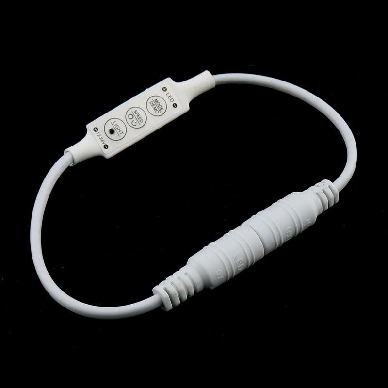 [Australia - AusPower] - MEETOOT 4PCS DC 12V LED Dimmer Switch Dimmer Controller Adapter Cable Connector Cable LED Strip Light Mini Strip Dimmer for Home Lighting and Commercial Display and Landscape Decorations 