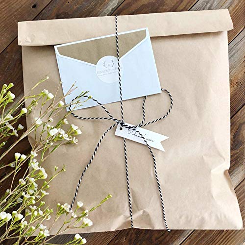[Australia - AusPower] - 656 Feet Black and White Twine,Cotton Bakers Twine Cotton Cord Crafts Twine String for Holiday 