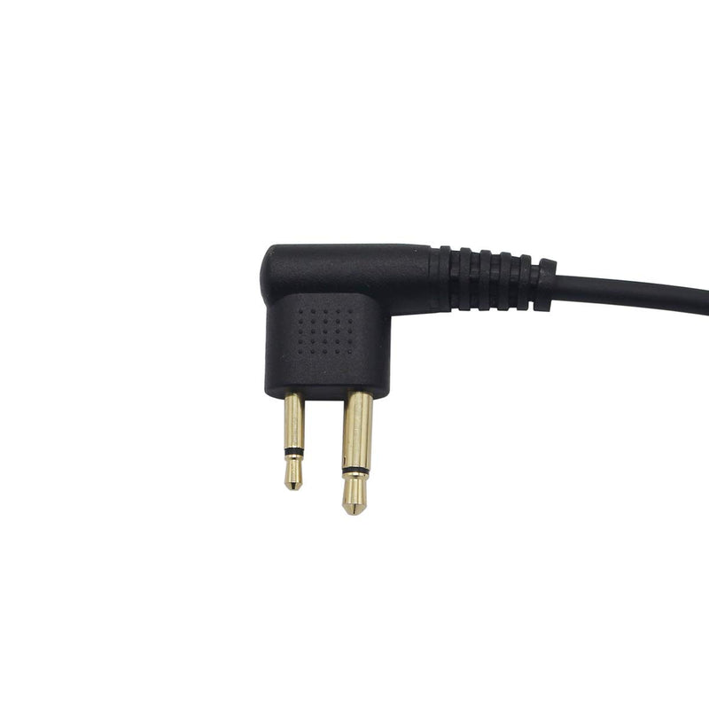 [Australia - AusPower] - Karier D Shape Earpiece Headset PTT for Two Way Radio Compatible 2 Pin Motorola Walkie Talkies CLS1410 CLS1110 CP200 CP185 CP040 CP1200 GP300 GP2000 GP88 GP3188 Radio (2 Pack) 