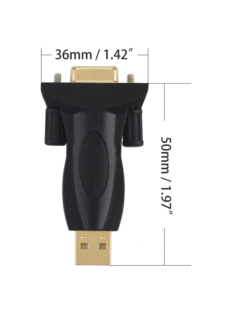 [Australia - AusPower] - USB to RS232 Adapter with PL2303 Chip, CableCreation USB to DB9 Serial Female Converter Compatible with Windows 10, 8.1, 8, 7, Vista, XP, Linux and Mac OS X 10.6 and Above,Black PL2303 Chip/USB male to DB9 female 