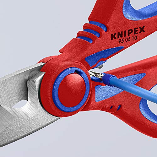 [Australia - AusPower] - Knipex 95 05 10 SB Electricians' Shears with Multi-Component Grips, fibreglass-Reinforced 160 mm (Blister Packed) 