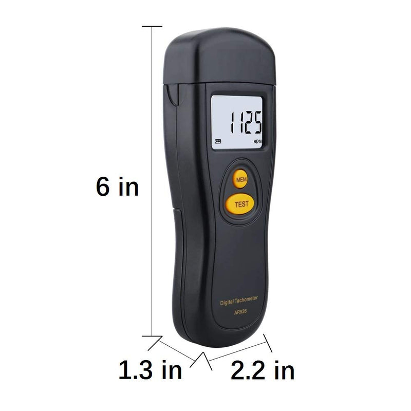 [Australia - AusPower] - Digital Tachometer, Rotational Speed Meter, 2.5~99,999 RPM Range, 50mm~500mm Distance, Tacho RPM Tester, Non-Contact photoelectric Speedometer with LCD Backlight Display 