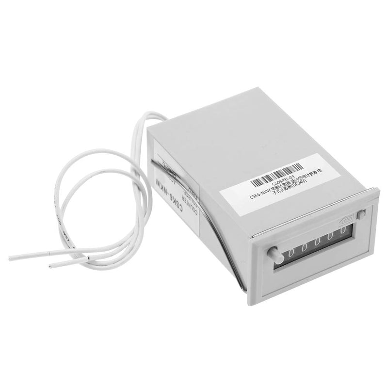 [Australia - AusPower] - 6 Digit Electromagnetic Counter, Frequency Counter High Speed Electromagnetic Pulse Counter AC 220V / AC 110V / DC 24V / DC 12V Used in Petroleum, Textile, Machinery, Mining (#03 DC 24V) 