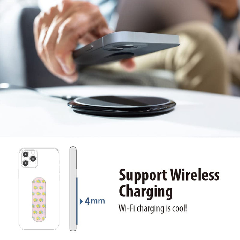 [Australia - AusPower] - Momostick Flatstick Phonegrip Stand Wireless Charging, Slim ,Two-Way Stand, Fold Flat, Car Mount ,New Finger Grip for All Smartphones -Zoopia Elephant Zoopia Elephant 