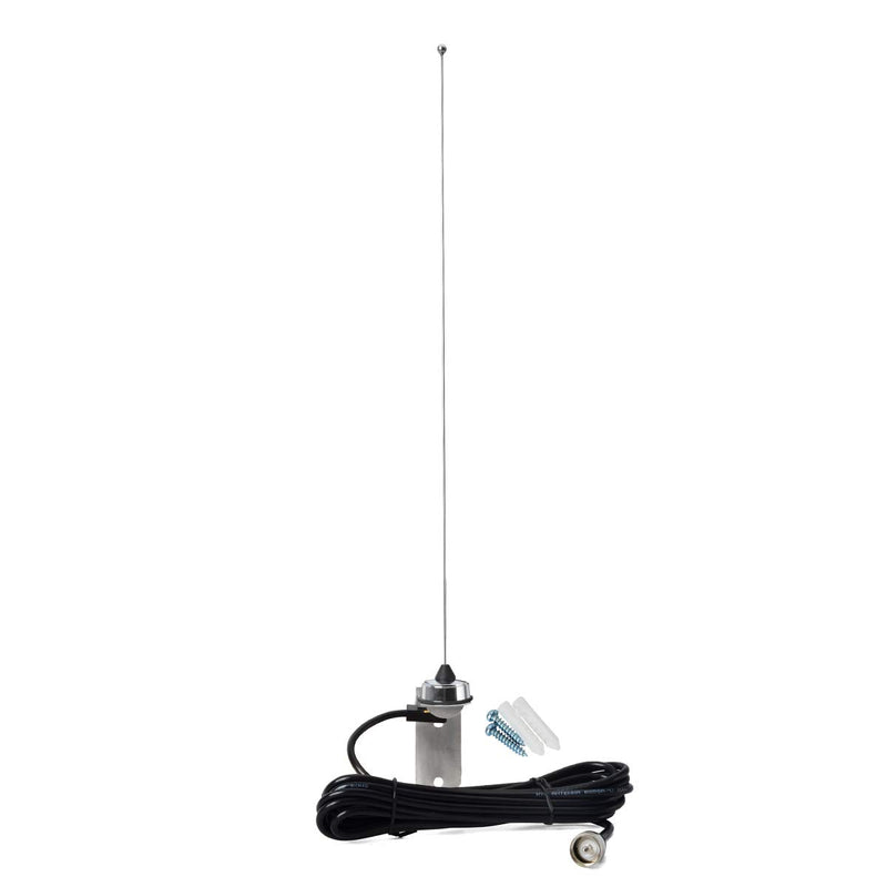 [Australia - AusPower] - HYS VHF 136-174Mhz 2meter 17.9inch NMO Antenna with NMO Mount 4meter(13.1ft) PL259(UHF Male) RG58 Coax Cable and L Shape Fender Bracket Mount for Trunk Car Mobile Radio Transceiver 