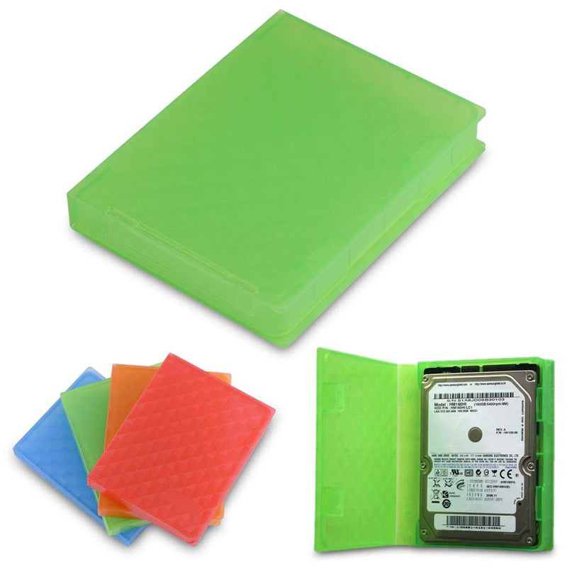 [Australia - AusPower] - Professional 2.5in Hard Disk Drive Protection Box HDD SSD Protective Box Storage Case for 2.5 Inch HDD and SSD Moistureproof , Dustproof , Shockproof , Anti Static and Non Slip Green 
