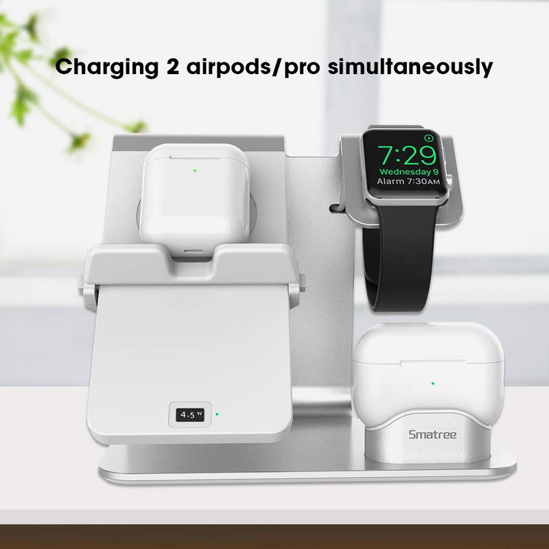 [Australia - AusPower] - Smatree iPhone 13/13Pro 12/12 Pro 3 in 1 Fast Wireless Charger, Innovative Charging Station with Adapter for iPhone 13/13Pro 12/12, AirPods Pro3/2 Apple Watch 7/SE/6/5/4 