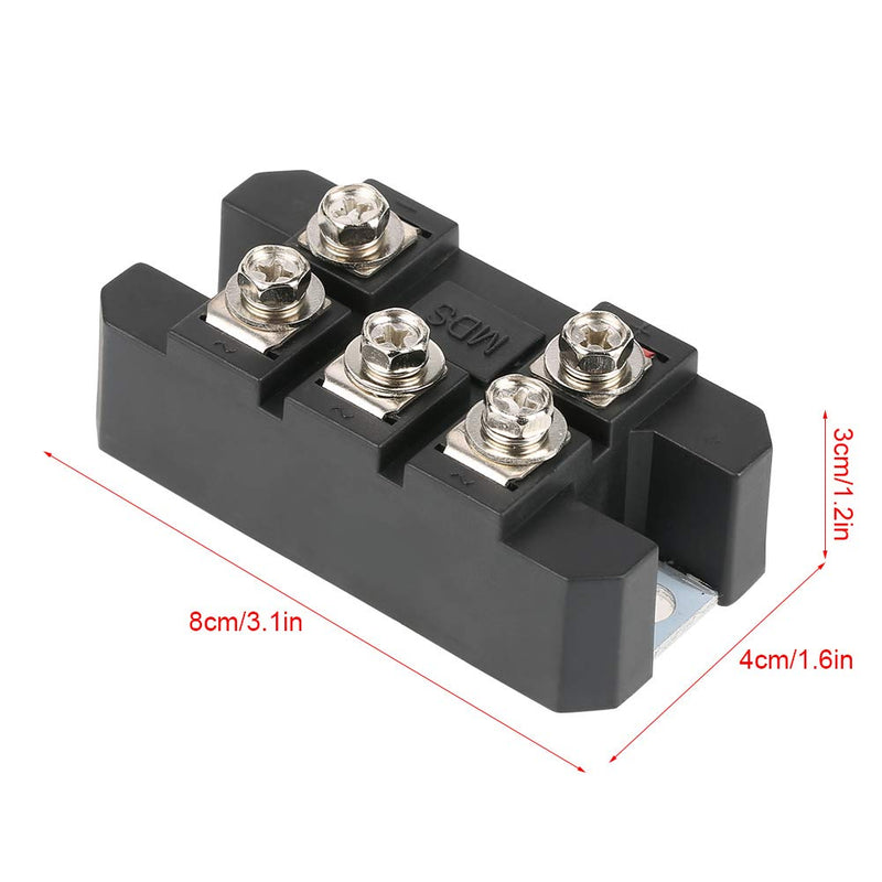 [Australia - AusPower] - High Power 100A 1600V Three Phase Diode Bridge Rectifier MDS100A Black Three Phase Diode Bridge Rectifier MDS-100A-1600V 